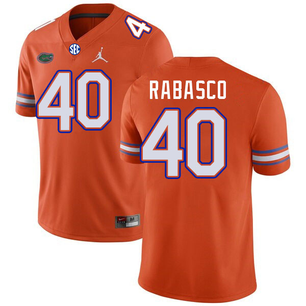 Florida Gators #40 Brandon Rabasco College Football Jerseys Stitched-Orange